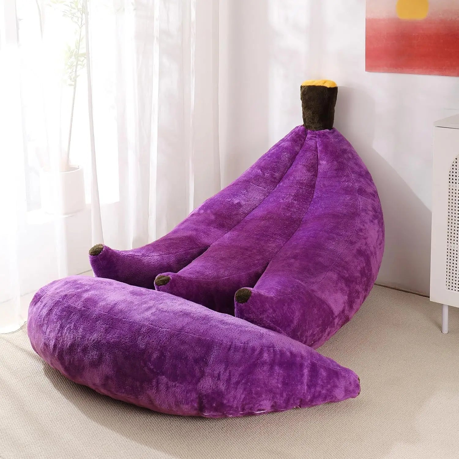 Banana Bean Bag Chair with Ottoman
