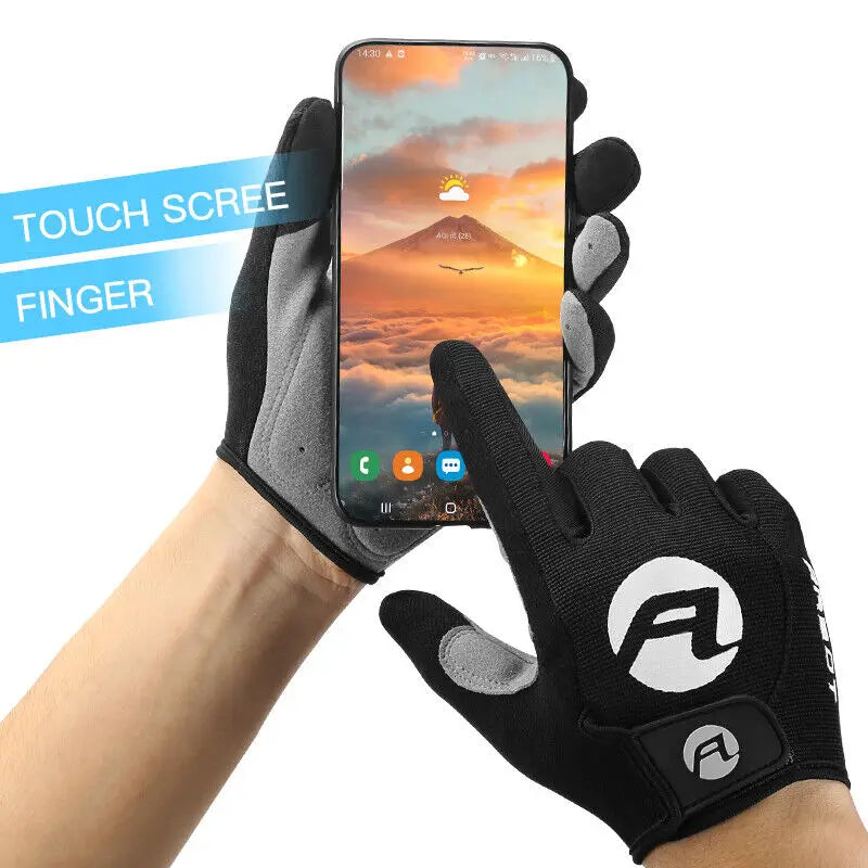 Unisex Cycling Gloves with Touchscreen MTB Padded Anti-Slip Grips