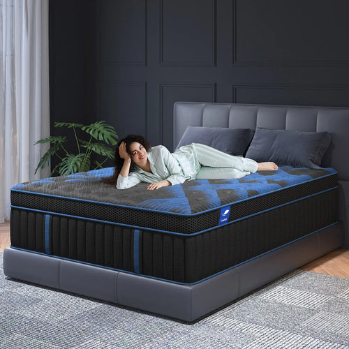 14" Hybrid Memory Foam Gel Mattress in Twin, Full, Queen, and King. Medium Firm with Motion Isolation