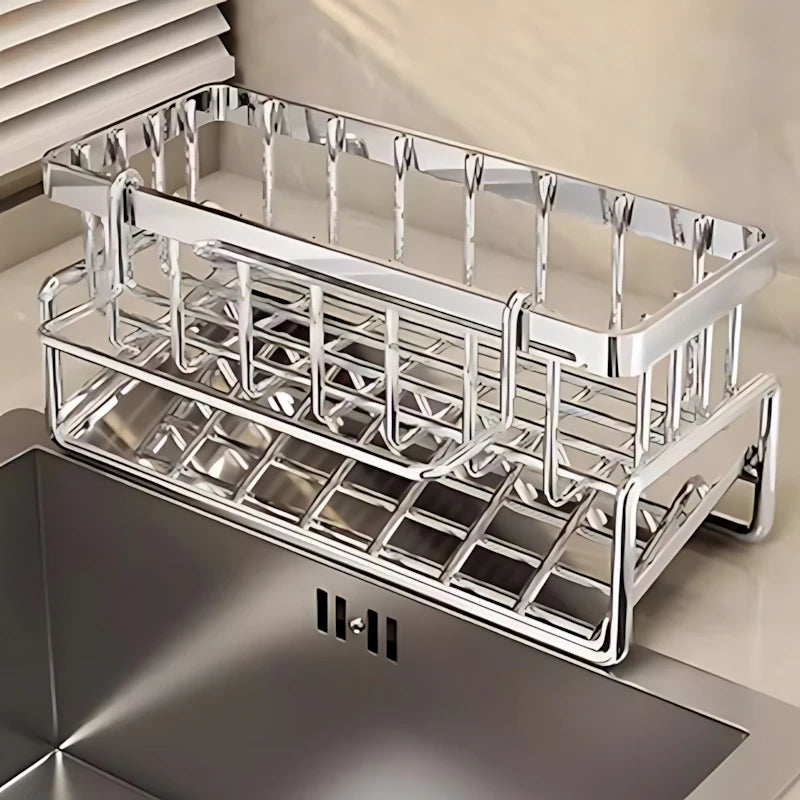 Large Capacity Stainless Steel Sink Drying Rack