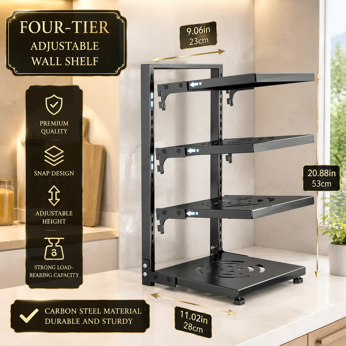 Adjustable Stainless Steel Kitchen Storage Rack