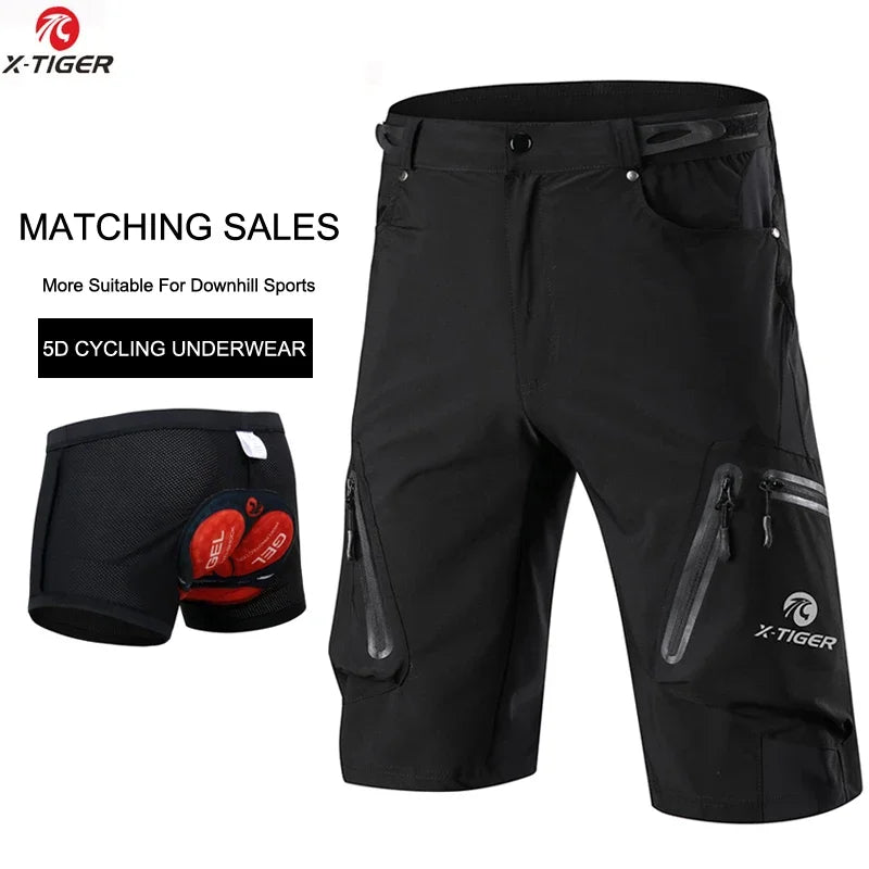 X-Tiger Men's Cycling Shorts with 5D Gel Pad Cycling Underwear