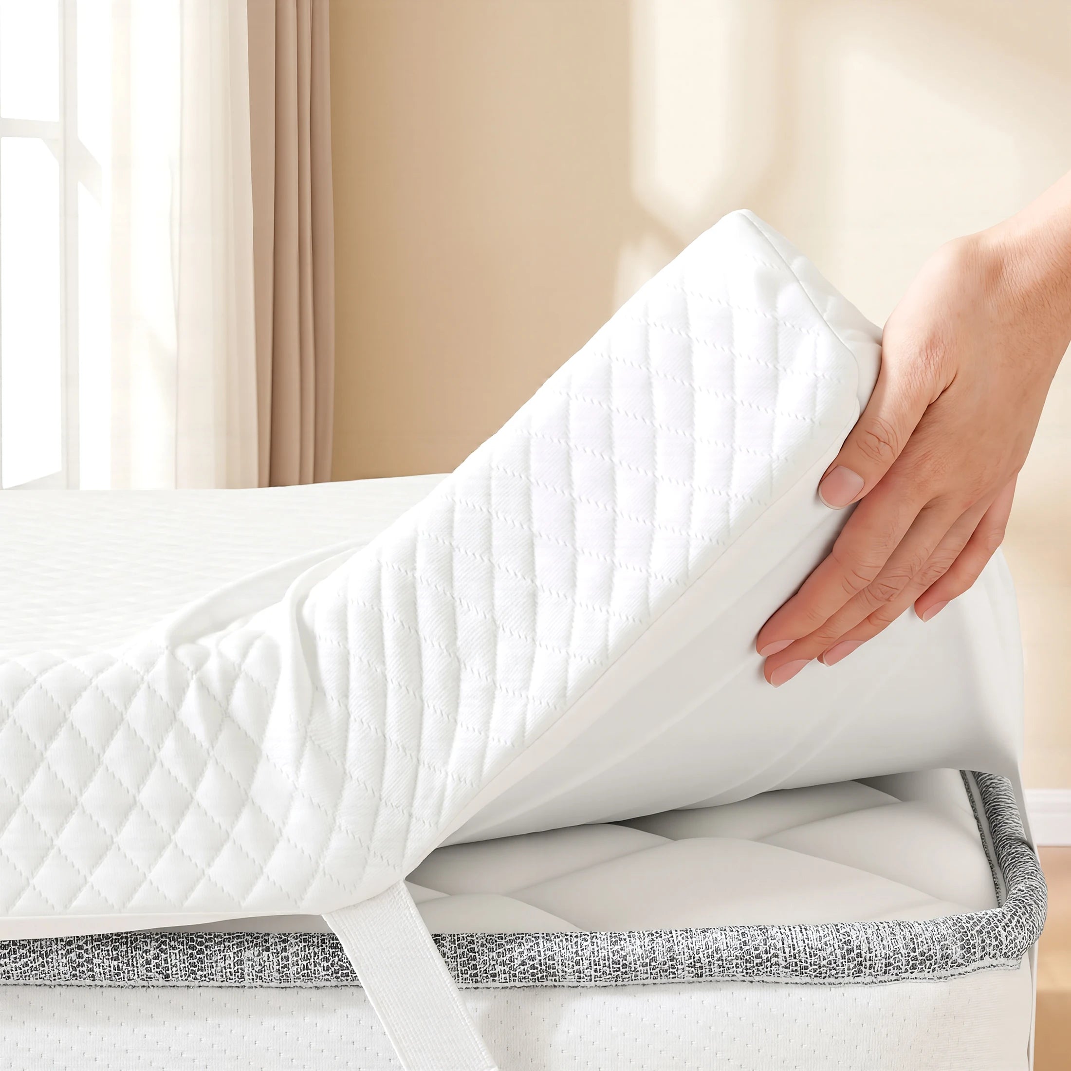 MCQ 3" Memory Foam Mattress Topper Cooling and Breathable
