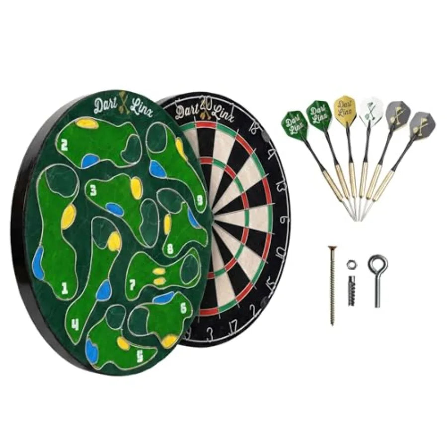 Dart Board with 6 Steel Tip Darts