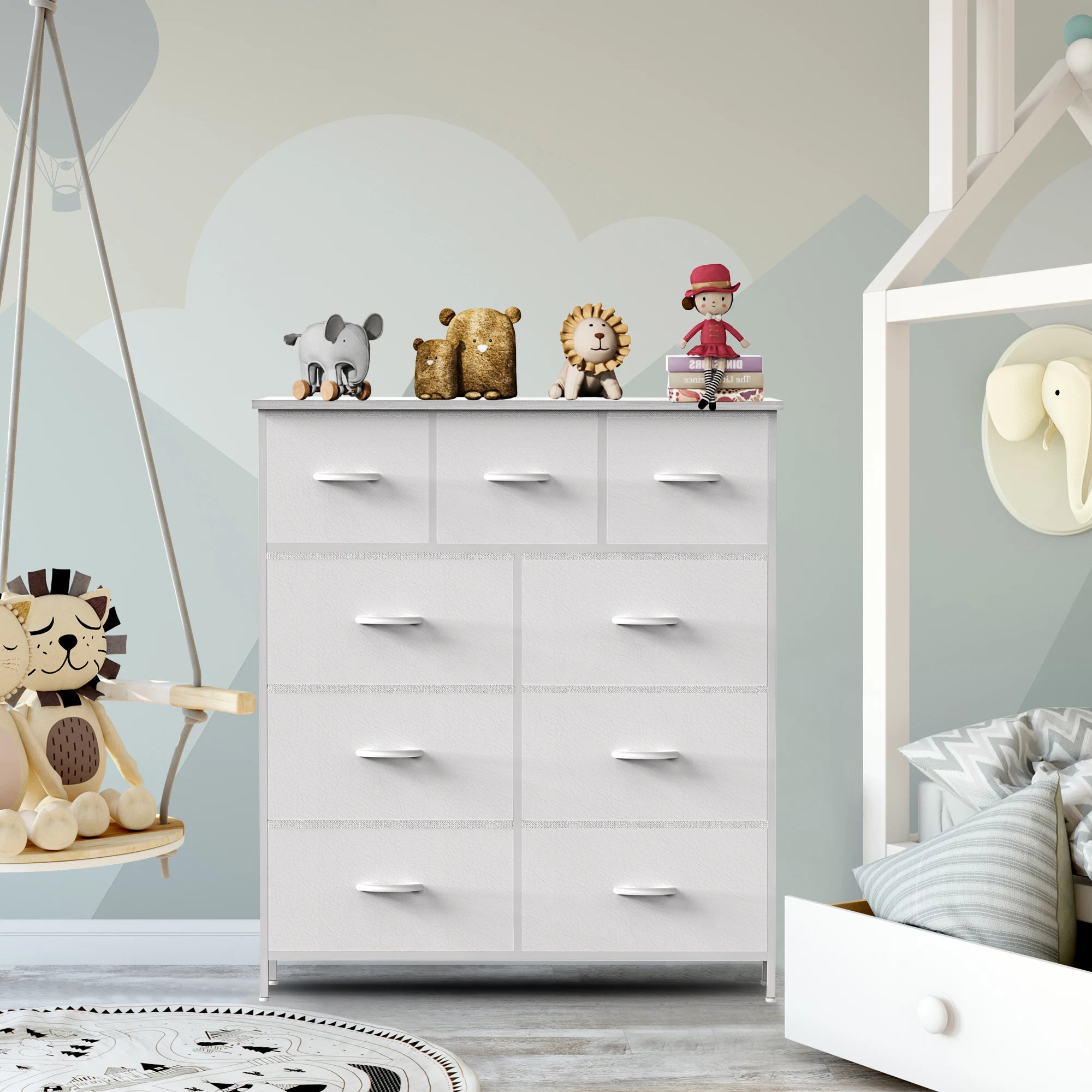 JHK Dresser with 9 Storage Drawers
