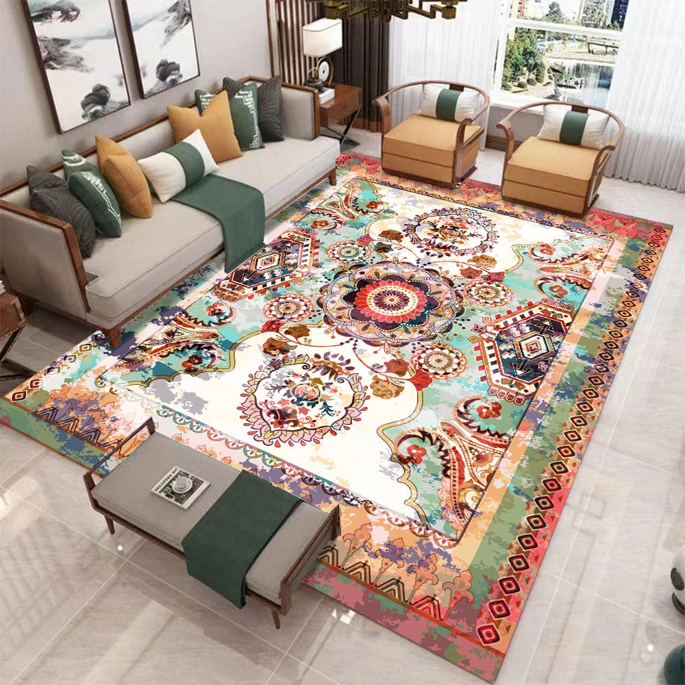 Large European Retro Carpet Non-slip Washable