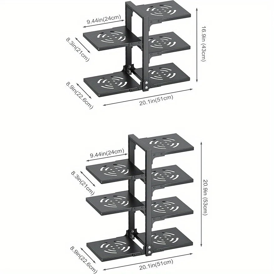 Adjustable Stainless Steel Kitchen Storage Rack