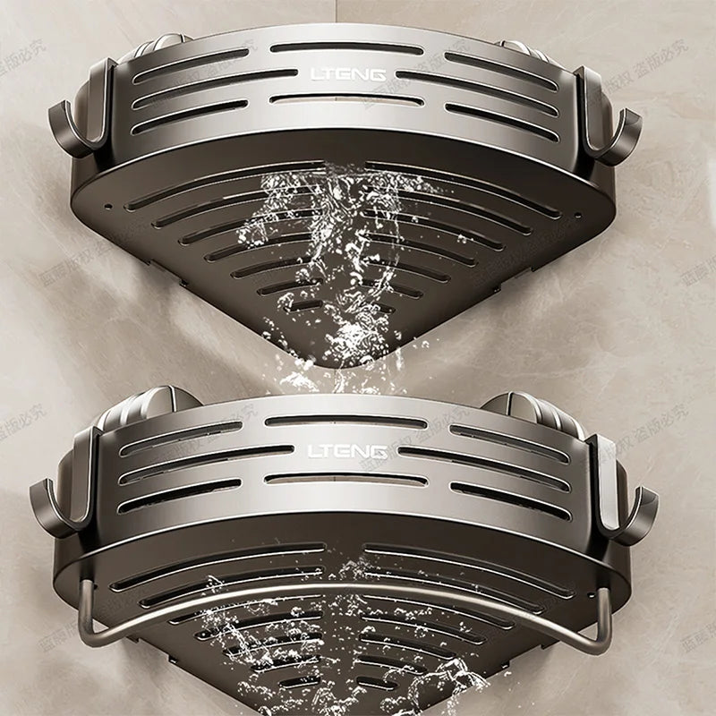 Triangle Shower Caddy with Suction Cups, Water Resistant & Never Rusts