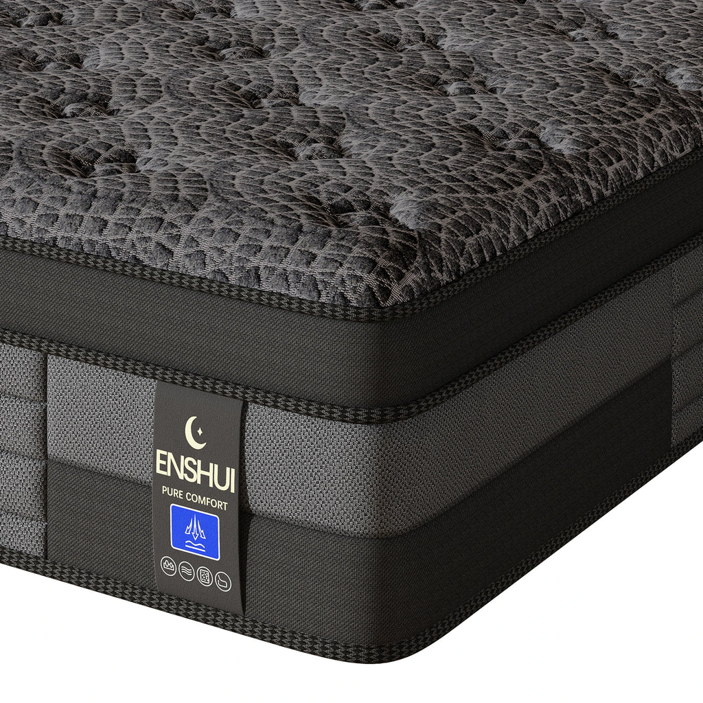 12/14In Memory Foam Hybrid Box Spring Mattress Available in Twin, Full, Queen, and King Size Medium Firm