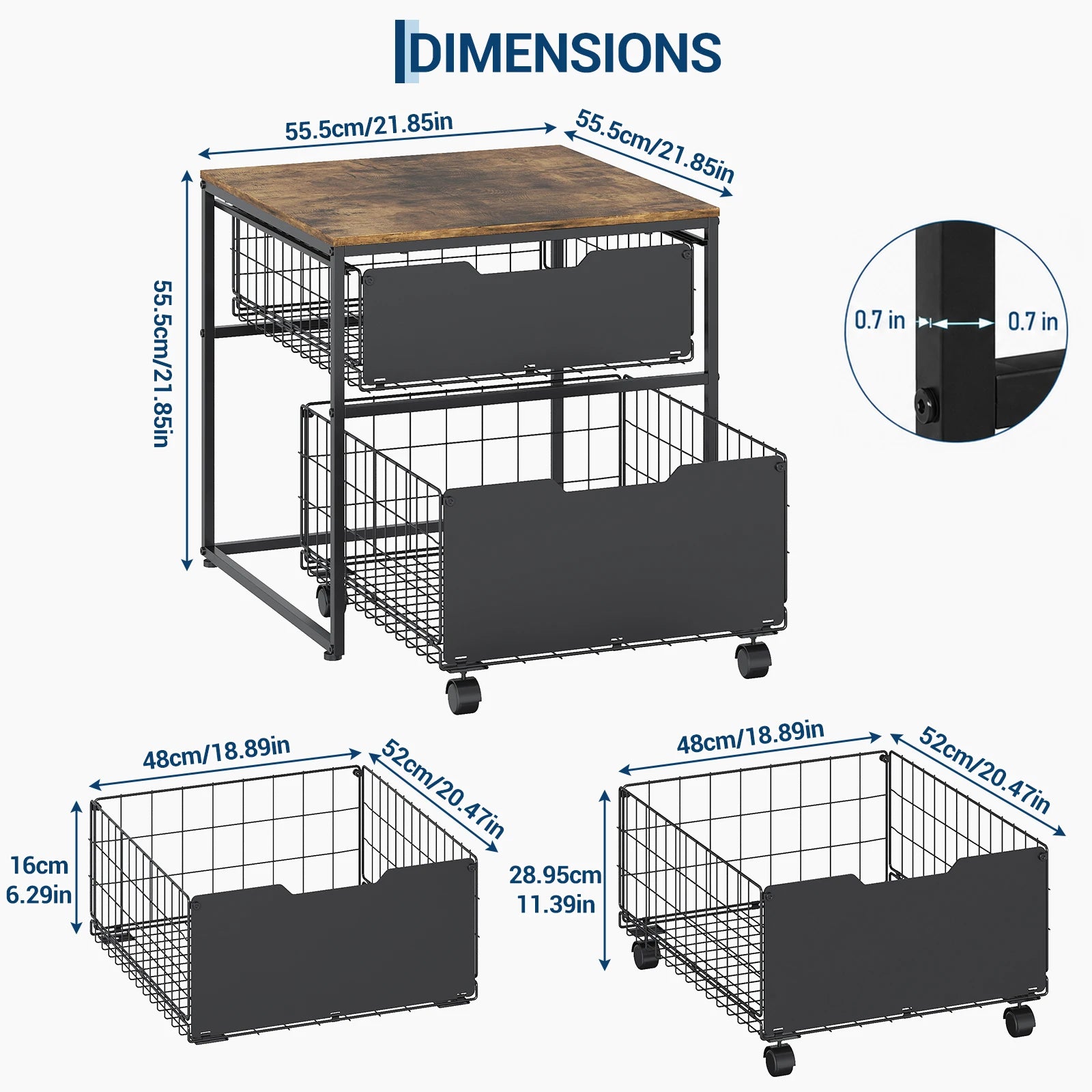 260 lb. L-Shaped Utility Bakers Rack with Mini Fridge Space, 5-Tier Microwave Stand and Coffee Station