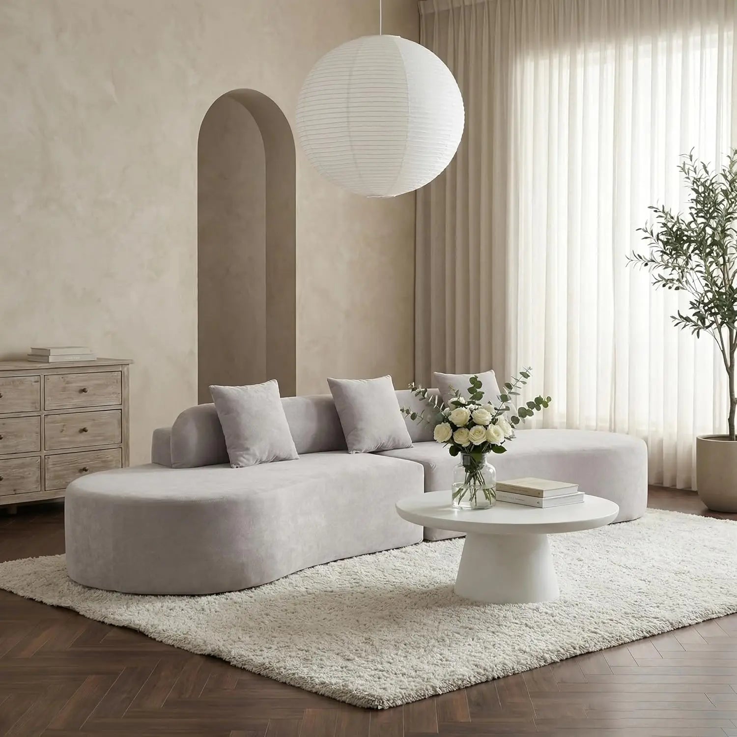 130” Oversized Boneless Sectional Couches