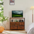 JHK  TV Stand with 5 Storage Drawers