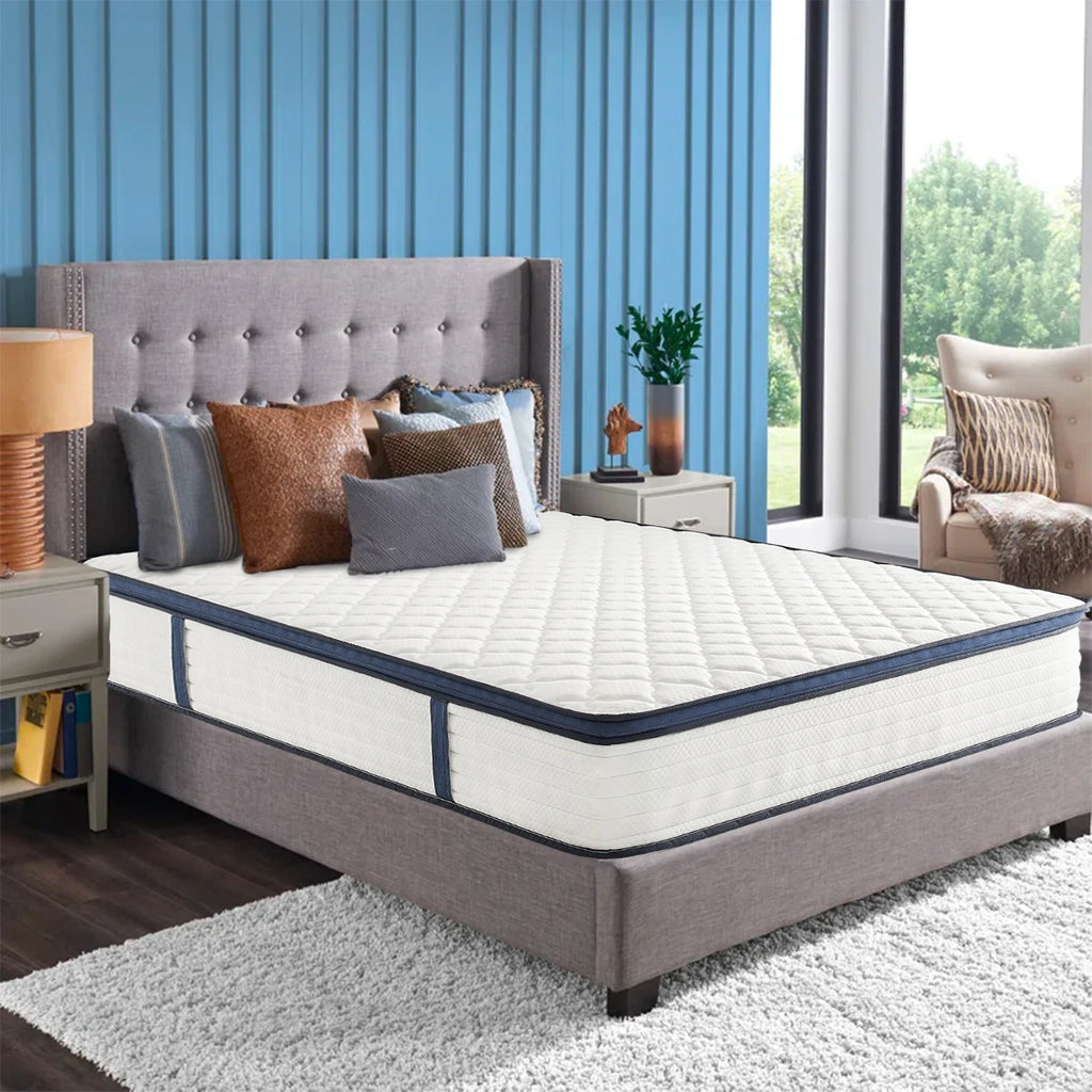 Euro Top Gel Memory Foam Hybrid Mattress In A Box Twin Full Queen King Medium Firm with Motion Isolation