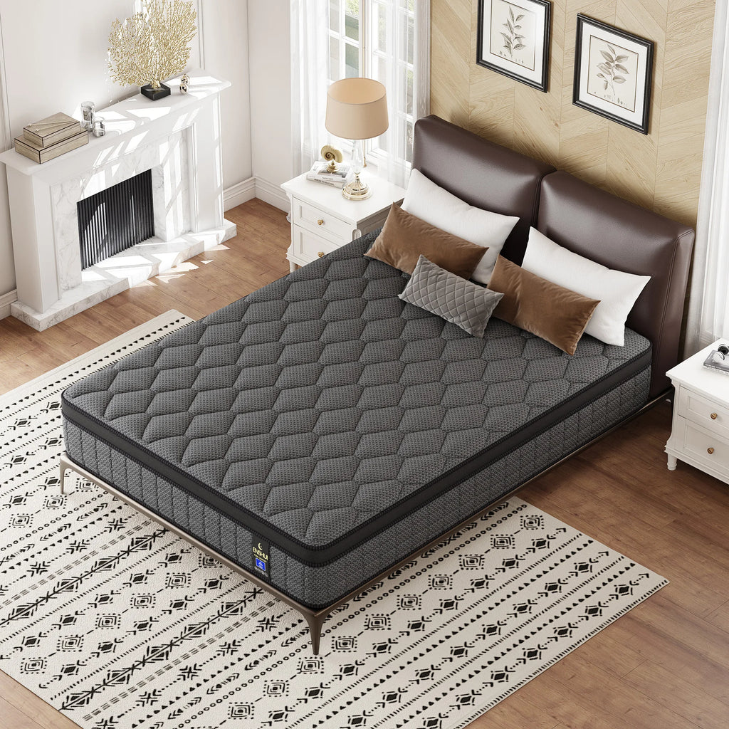 12"14" Euro Top Gel Memory Foam Hybrid Mattress In A Box in Twin, Full, Queen. and King