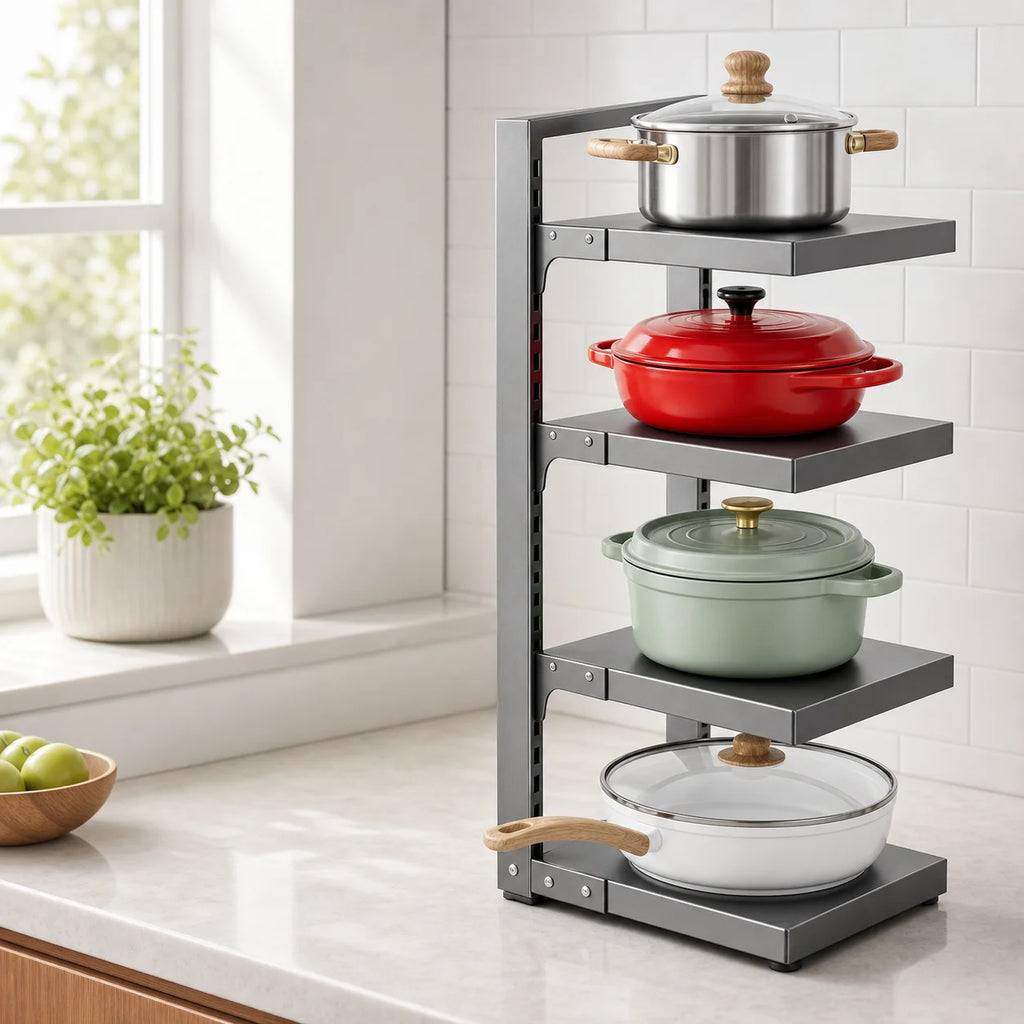 Adjustable Stainless Steel Kitchen Storage Rack