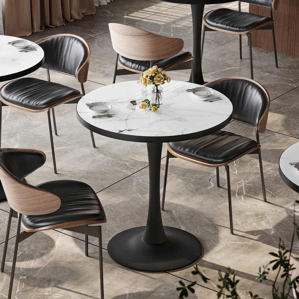 Leisure Stone Top Round Dining Table for 2-3 People No Chairs