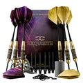 Premium Steel Tip Darts Set - Professional Darts, Brass Barrels, Metal Tip Darts, Extra Flights, 12 Aluminum Shafts 35/48, O-Ri