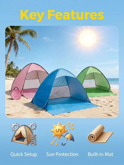 1-Piece Instant Pop-Up Beach Tent