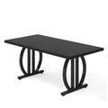 Tribesigns 63" Modern Large Dining Table with Metal Frame for 4-6 People