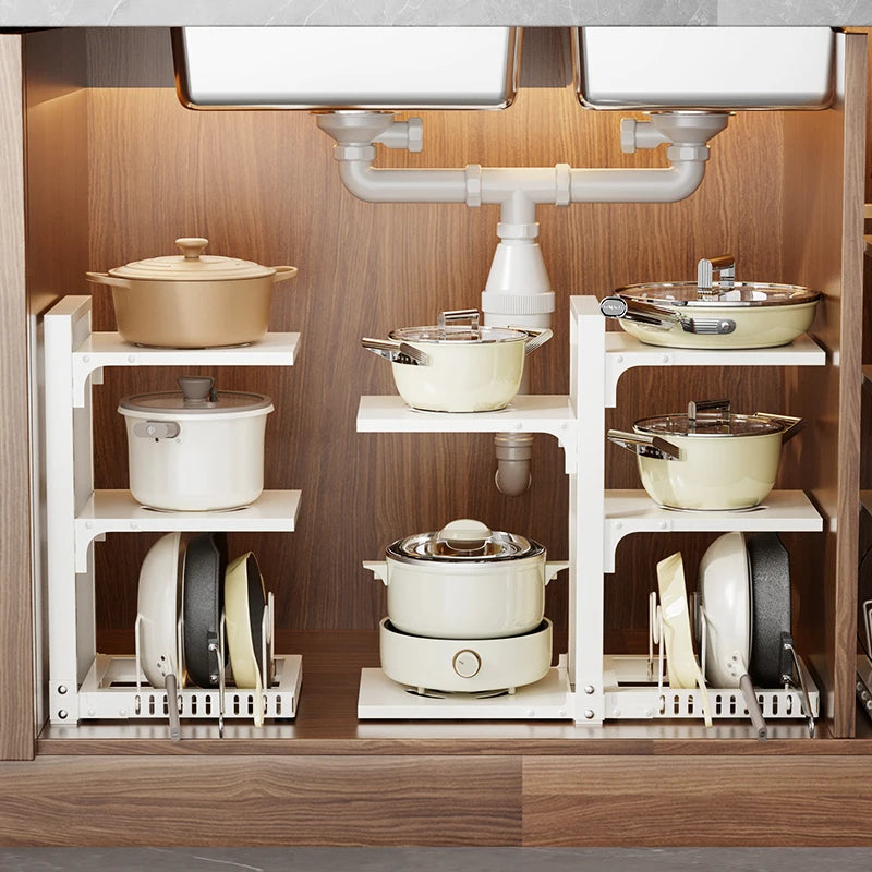 Adjustable Stainless Steel Kitchen Storage Rack