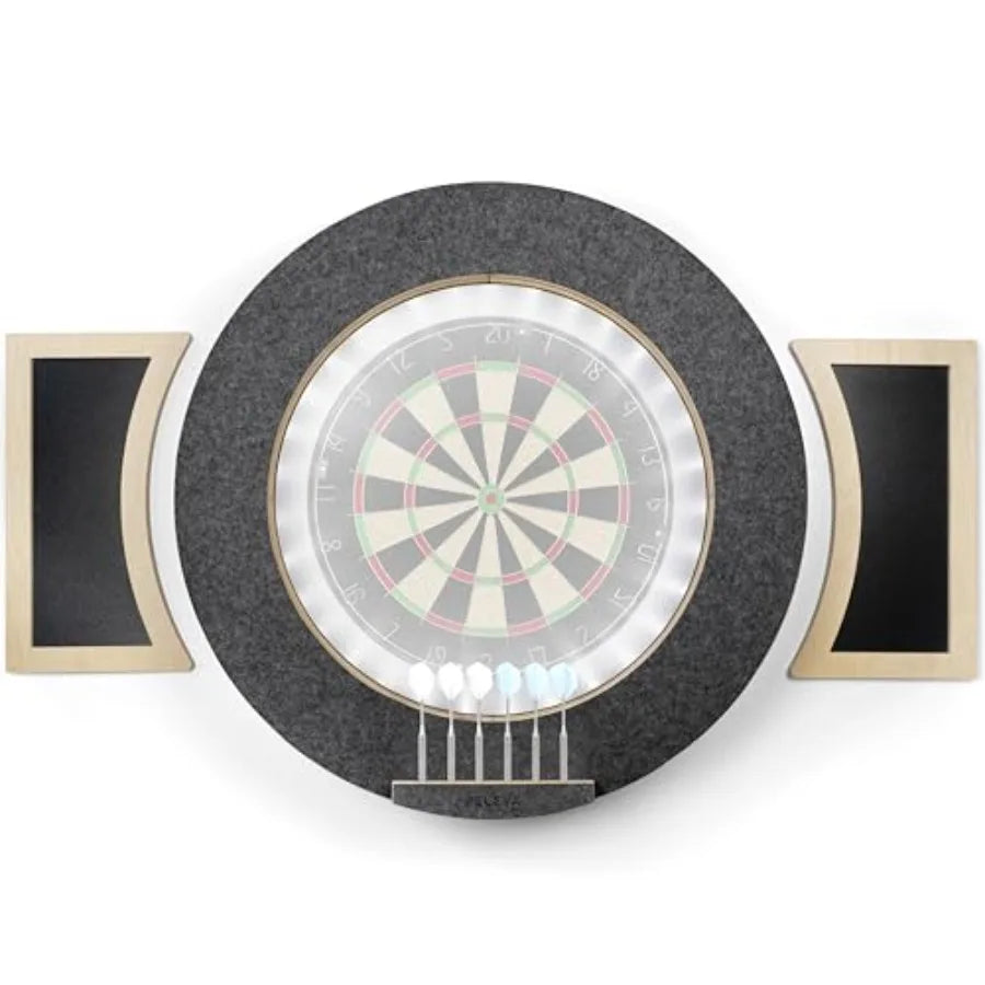 Dart Board Cabinet Set with LED Light