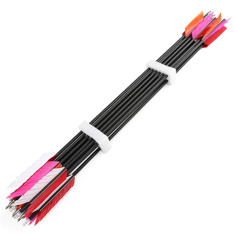 Mixed Carbon Arrows 12pcs 31.5inch