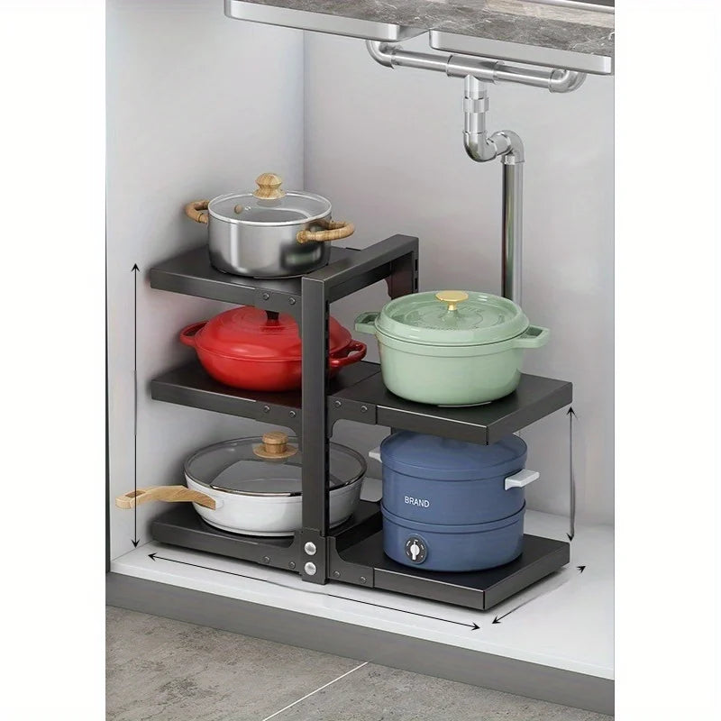 Adjustable Stainless Steel Kitchen Storage Rack
