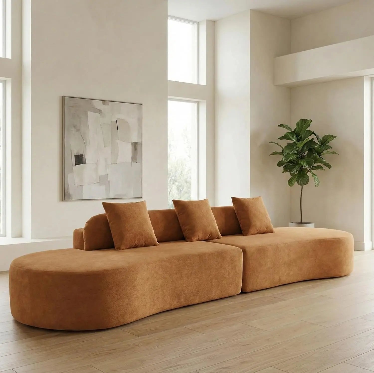 130” Oversized Boneless Sectional Couches