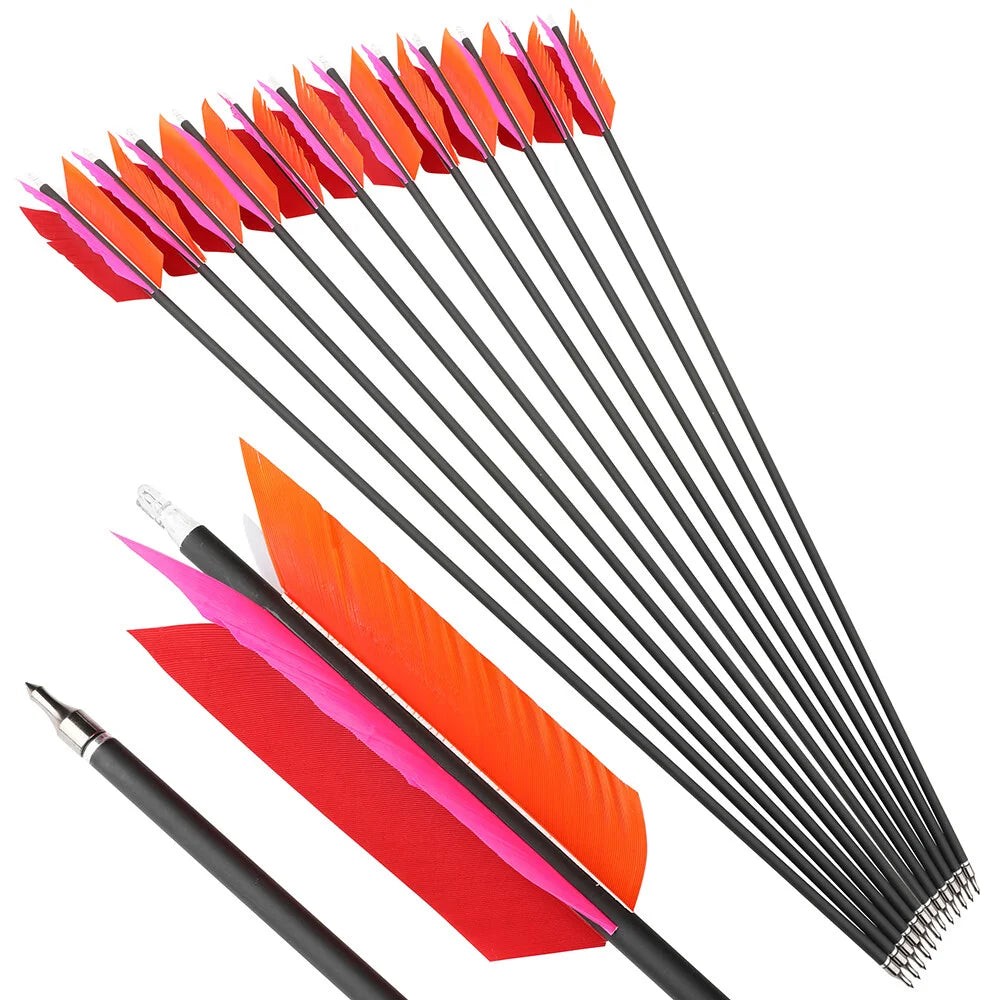 Mixed Carbon Arrows 12pcs 31.5inch