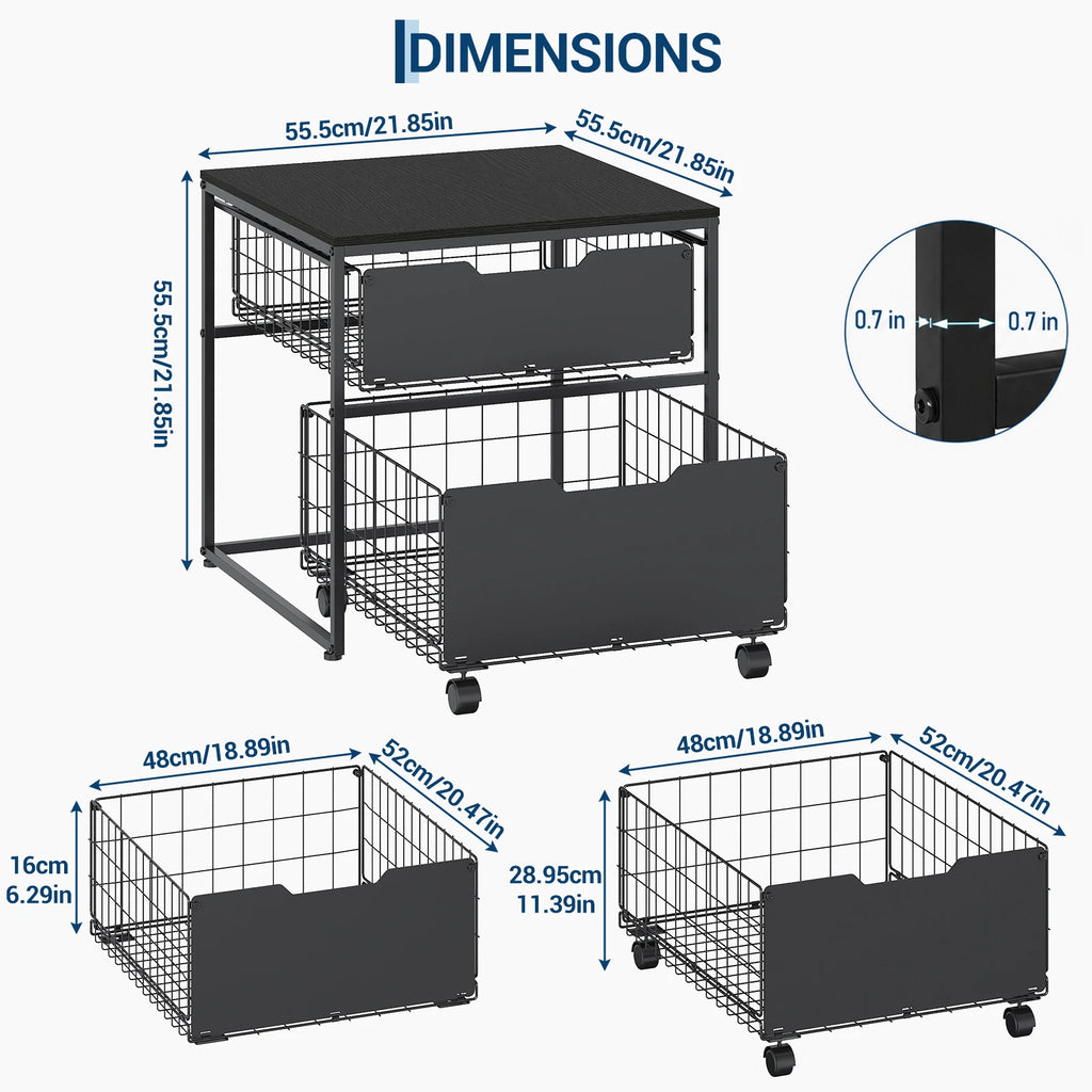 260 lb. L-Shaped Utility Bakers Rack with Mini Fridge Space, 5-Tier Microwave Stand and Coffee Station
