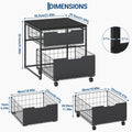 260 lb. L-Shaped Utility Bakers Rack with Mini Fridge Space, 5-Tier Microwave Stand and Coffee Station
