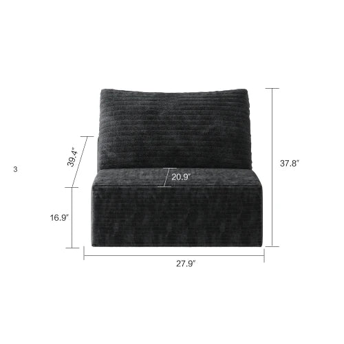 Plush Corduroy U-Shaped Sectional Sofa