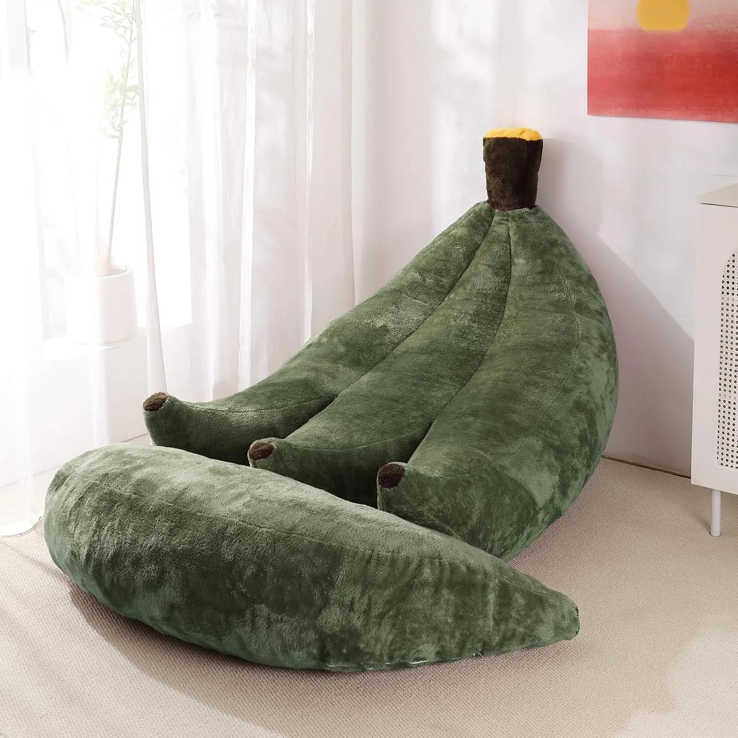 Banana Bean Bag Chair with Ottoman